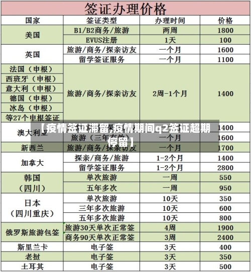 【疫情签证滞留,疫情期间q2签证超期停留】-第2张图片