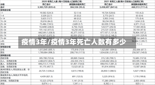 疫情3年/疫情3年死亡人数有多少-第1张图片