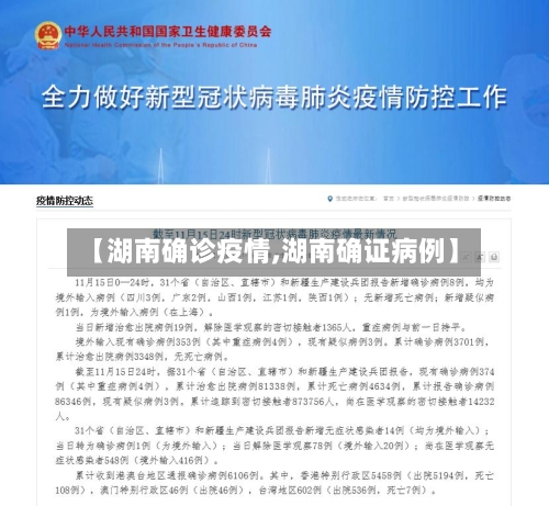 【湖南确诊疫情,湖南确证病例】-第3张图片