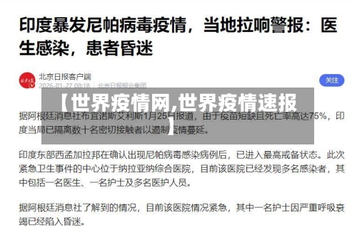 【世界疫情网,世界疫情速报】-第2张图片
