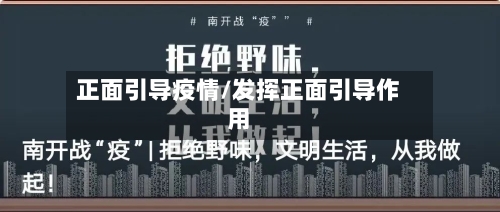 正面引导疫情/发挥正面引导作用-第2张图片