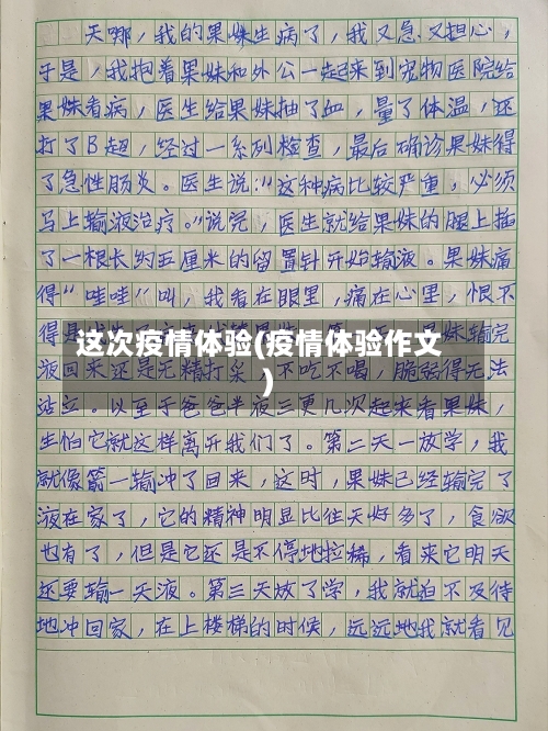 这次疫情体验(疫情体验作文)-第1张图片