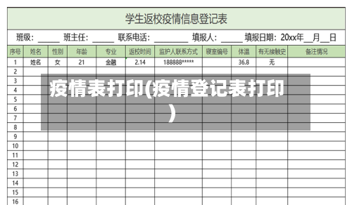 疫情表打印(疫情登记表打印)-第2张图片